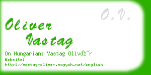 oliver vastag business card